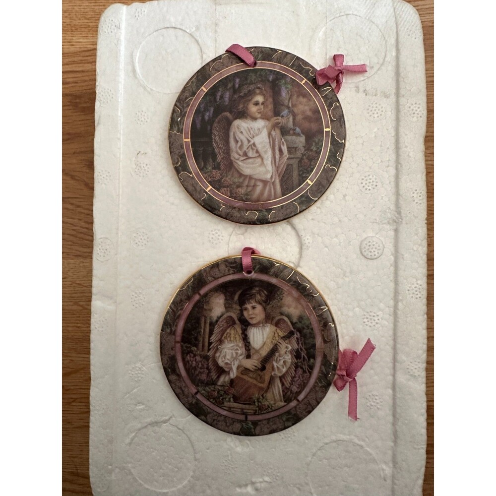 The Bradford Editions Garden Of Innocence Patience And Love Ornaments COA